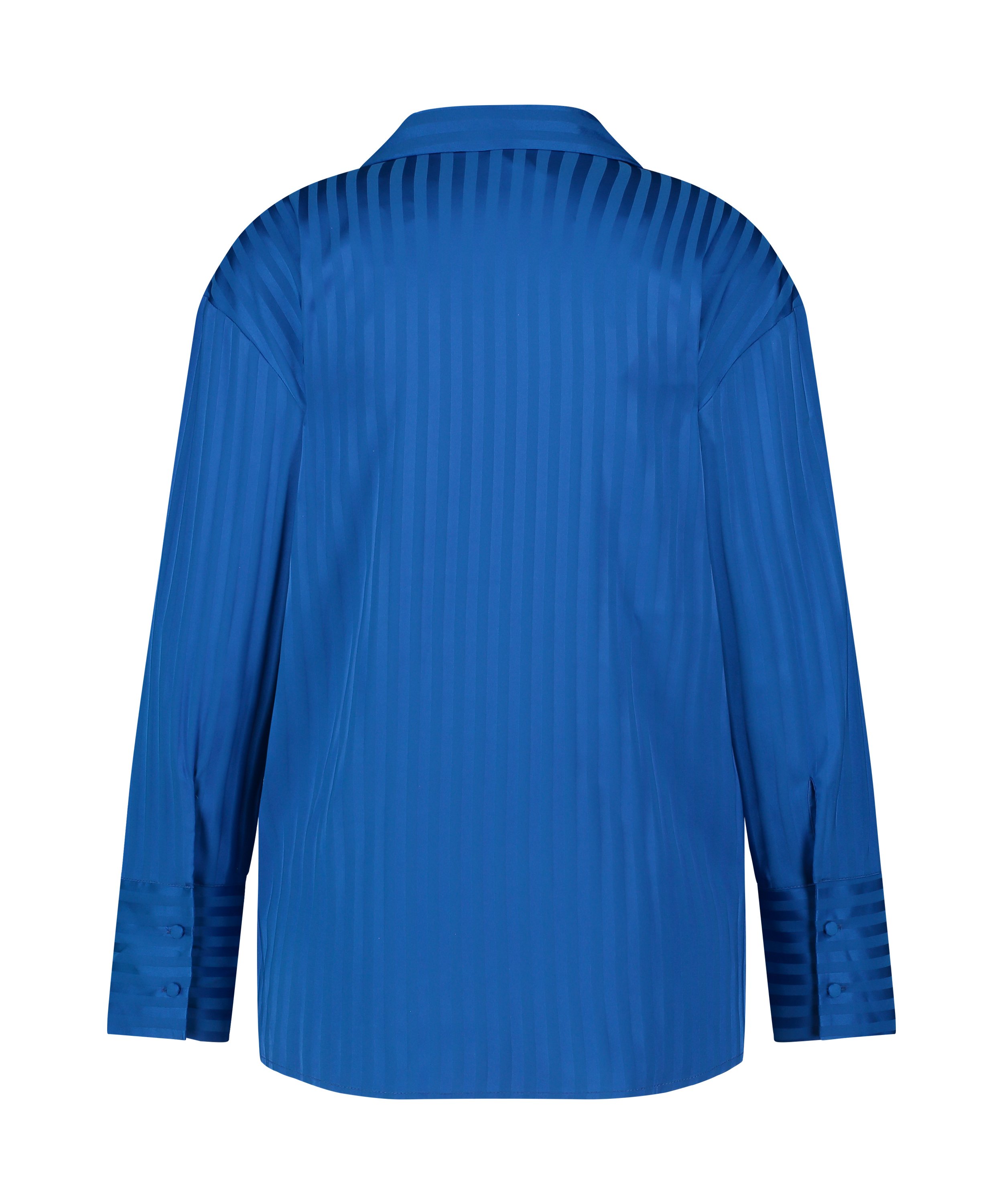 Langermet jakke i sateng, Blå, main