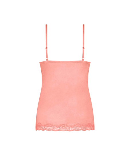 Cami-topp Velours Lace, Rosa
