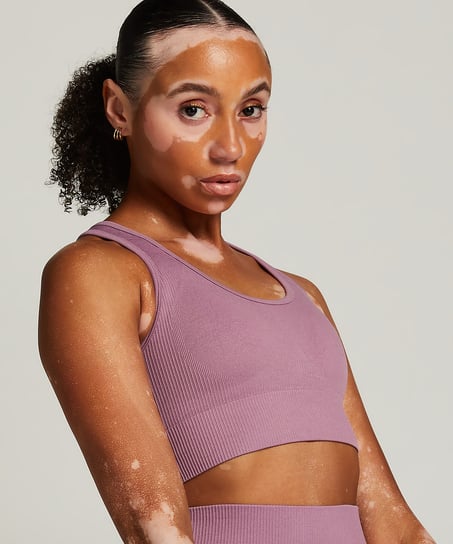 HKMX sømløs sports-BH, Lilla