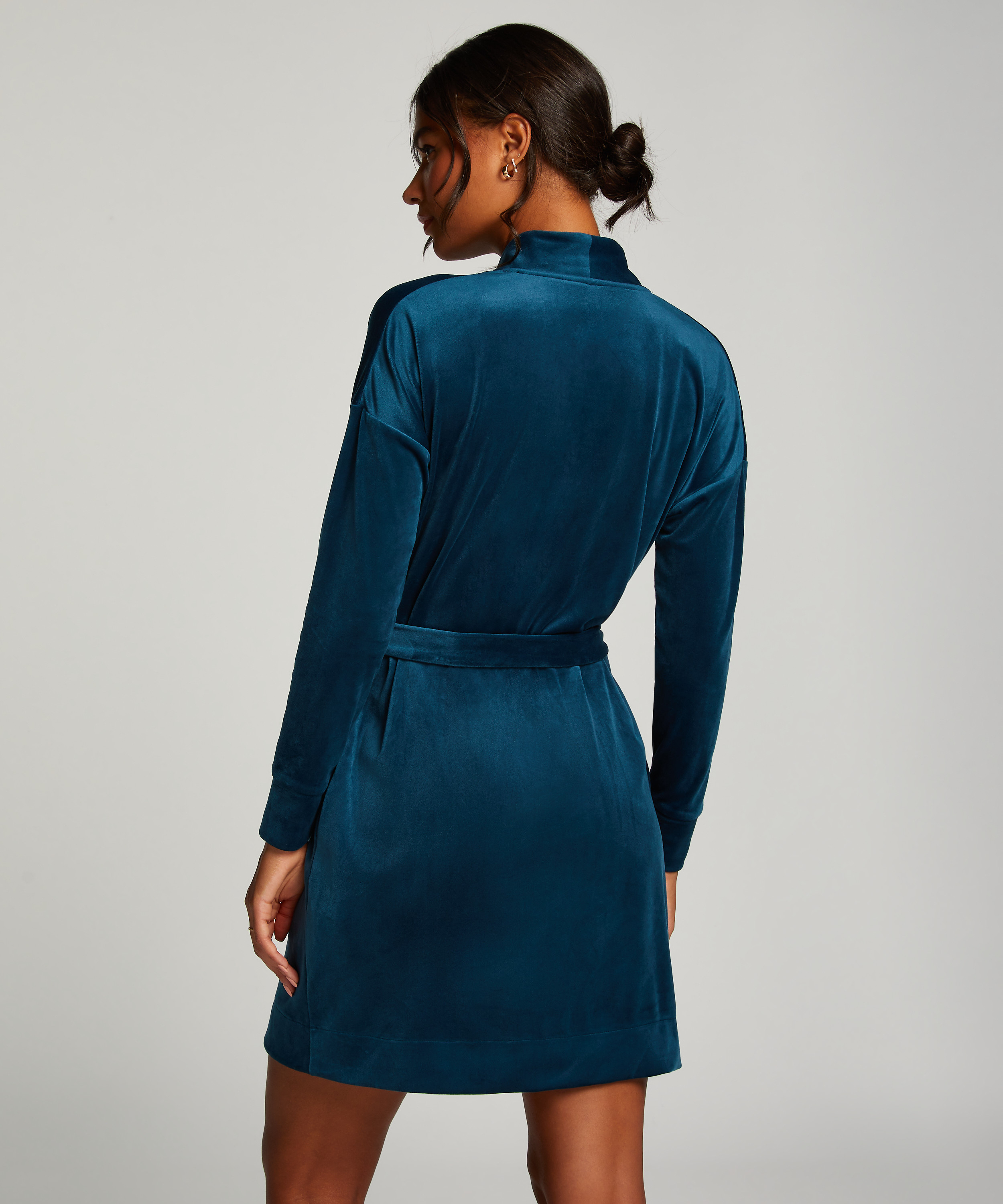 Badekåpe Velours, Blå, main