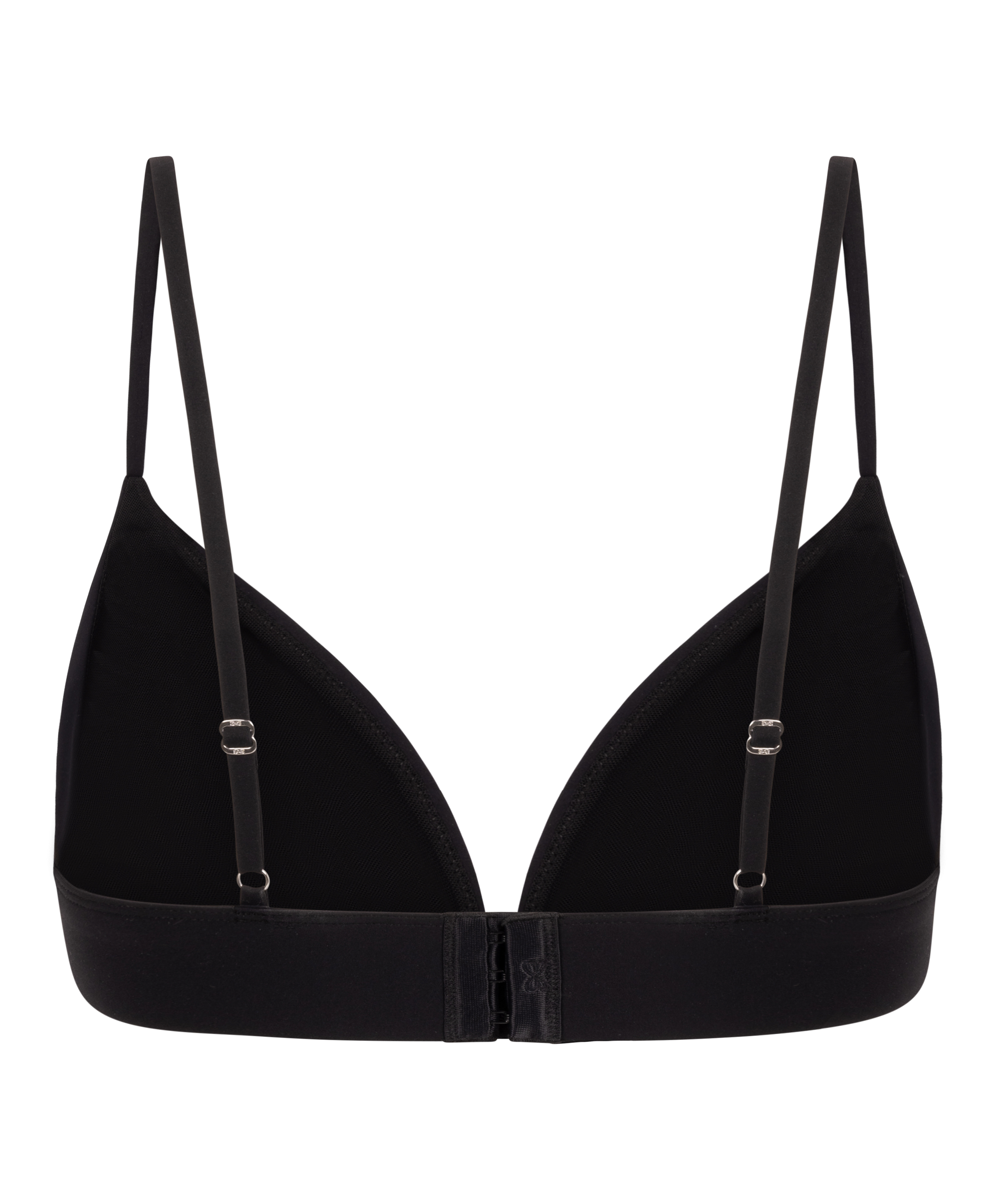Triangle Bralette Smooth, Svart, main