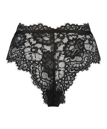 Marilyn high leg brasiliansk truse, Svart