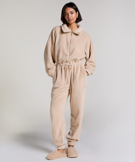 Onesie Fleece, Beige