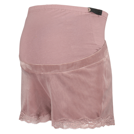 Velours svangerskapsshorts, Rosa