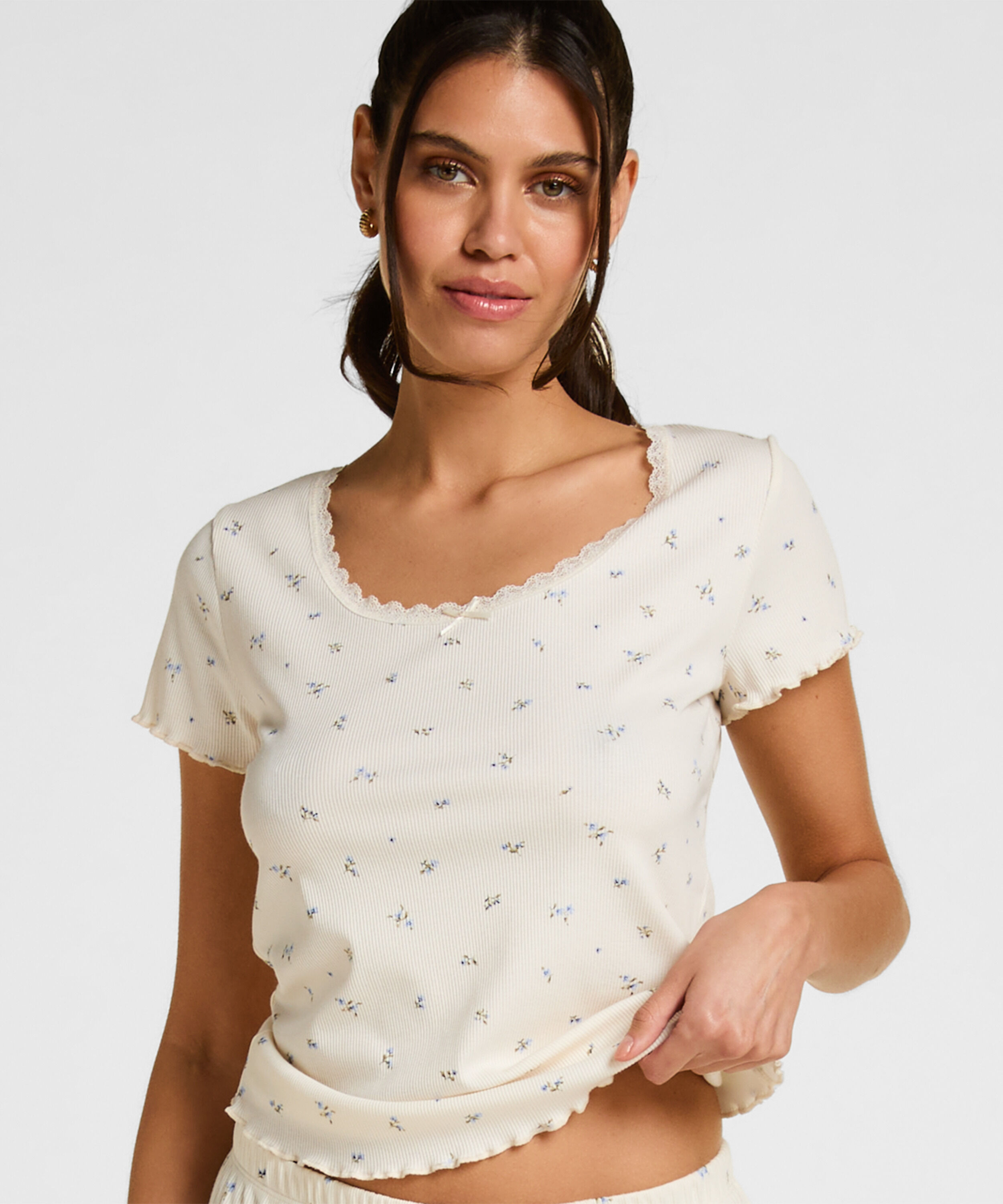 Daisy Pointelle Pyjamasskjorte