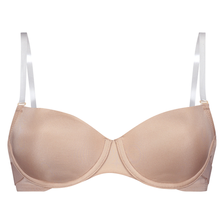 ﻿Vattert bh med bøyle Transparent Back, Beige