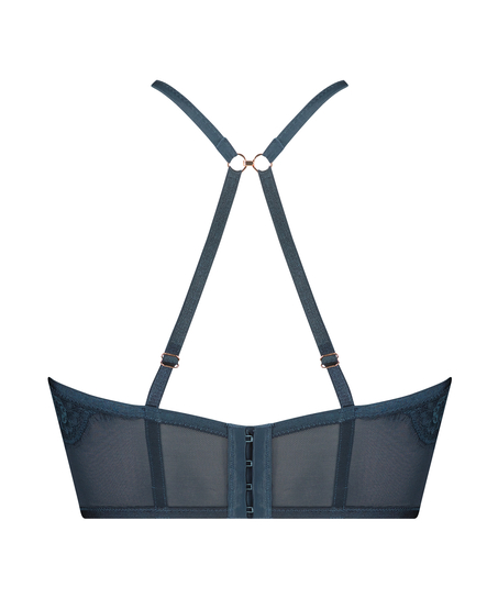 Margaret pushup longline spile-BH med polstring Lucy Hale, Blå