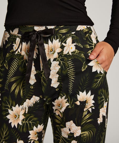 Pyjamabukser Jersey, Svart