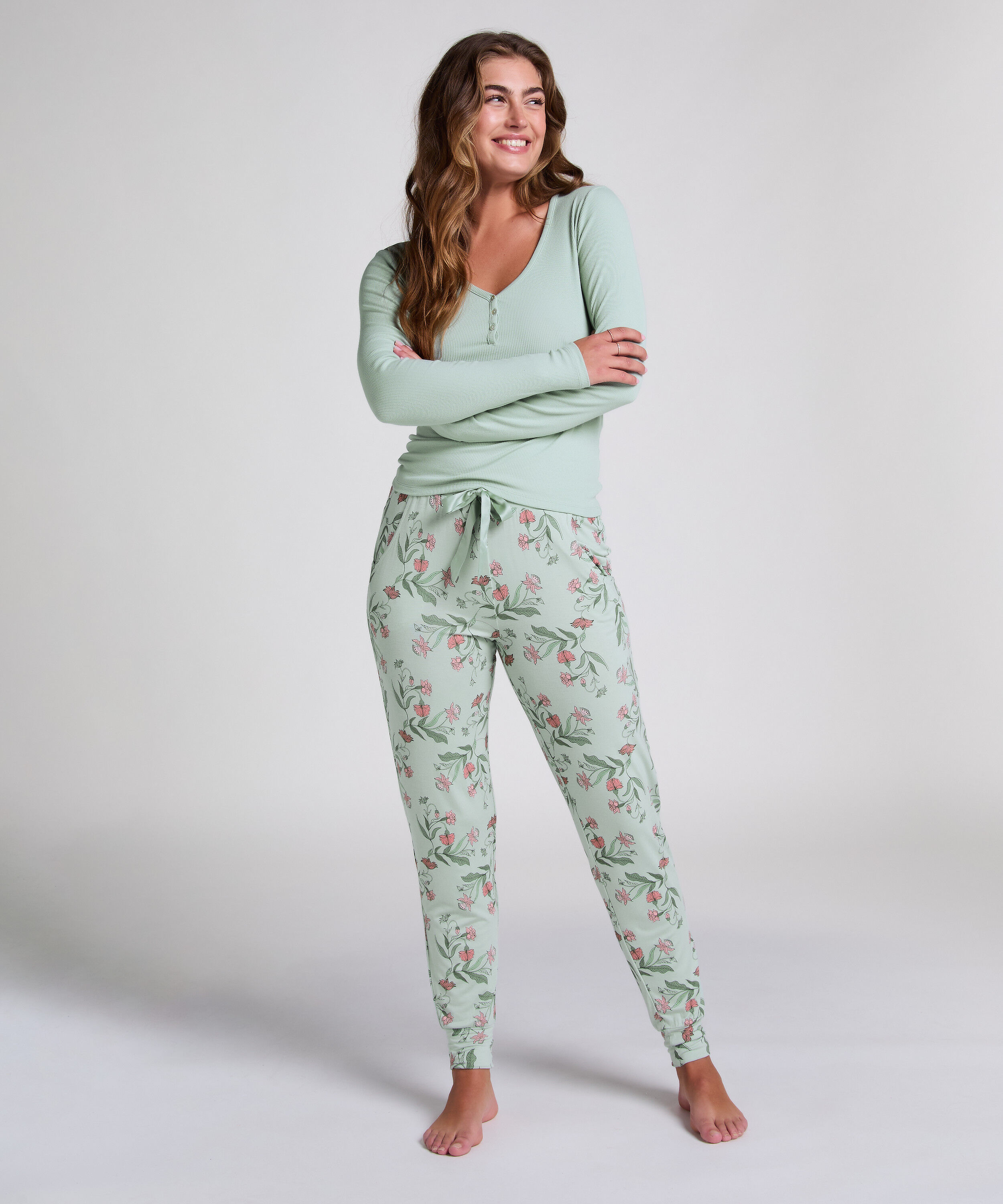 Pyjamabukser Jersey, Grønn