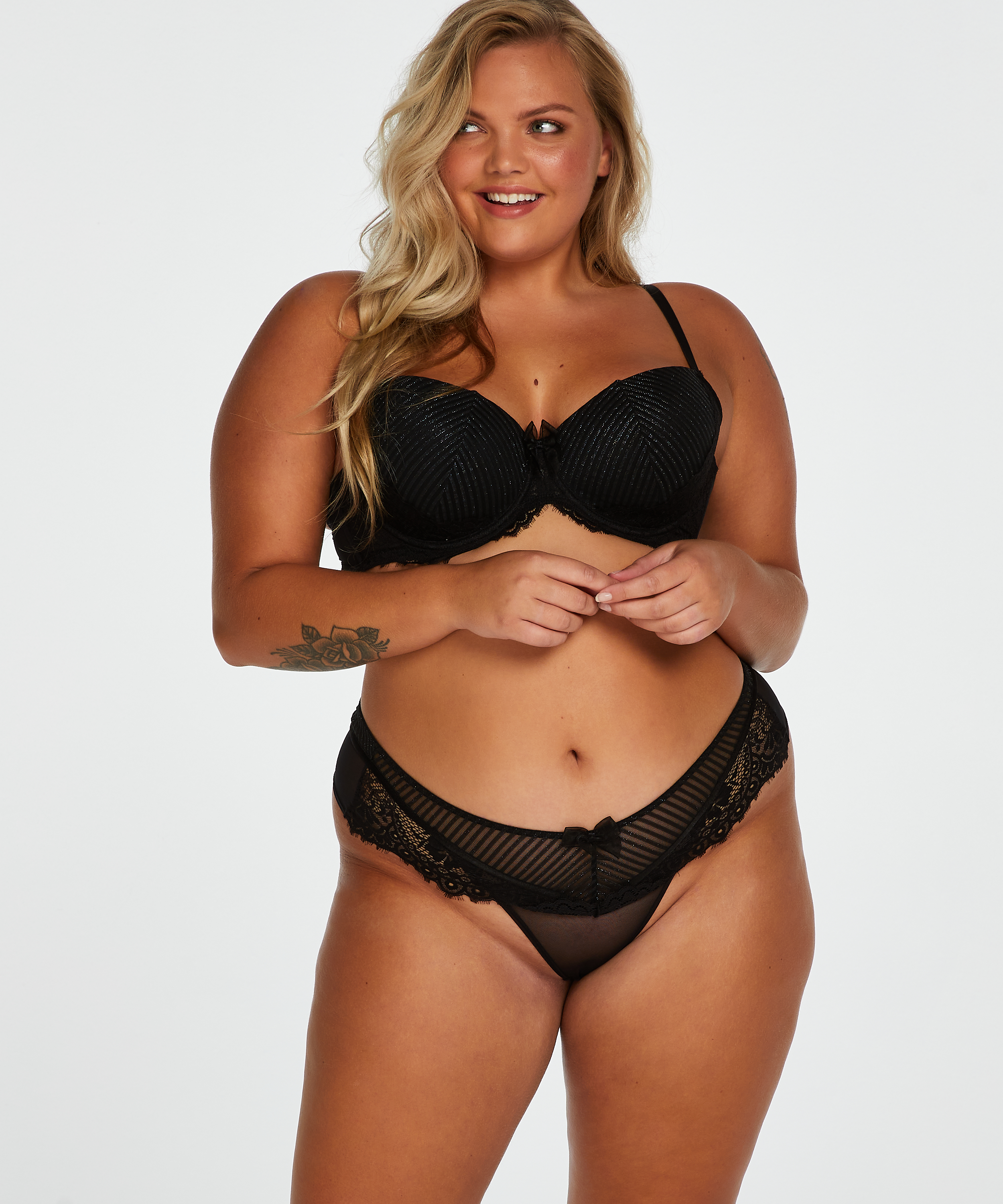 Davy polstret spile-BH, Svart, main