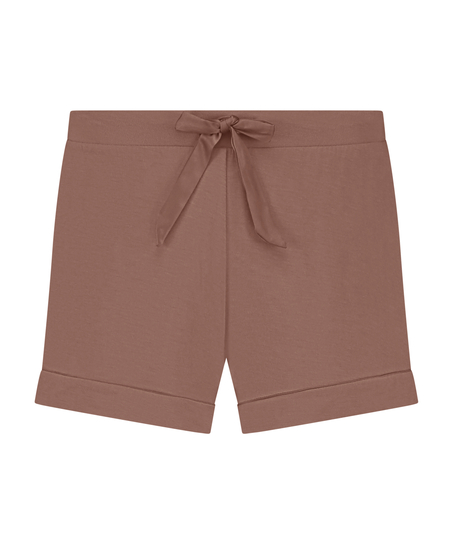 Essential shorts i jerseystoff, Brun