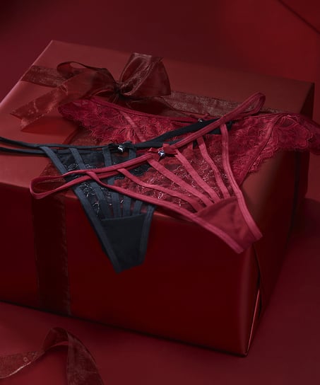 3-pakning g-streng, R&oslash;d