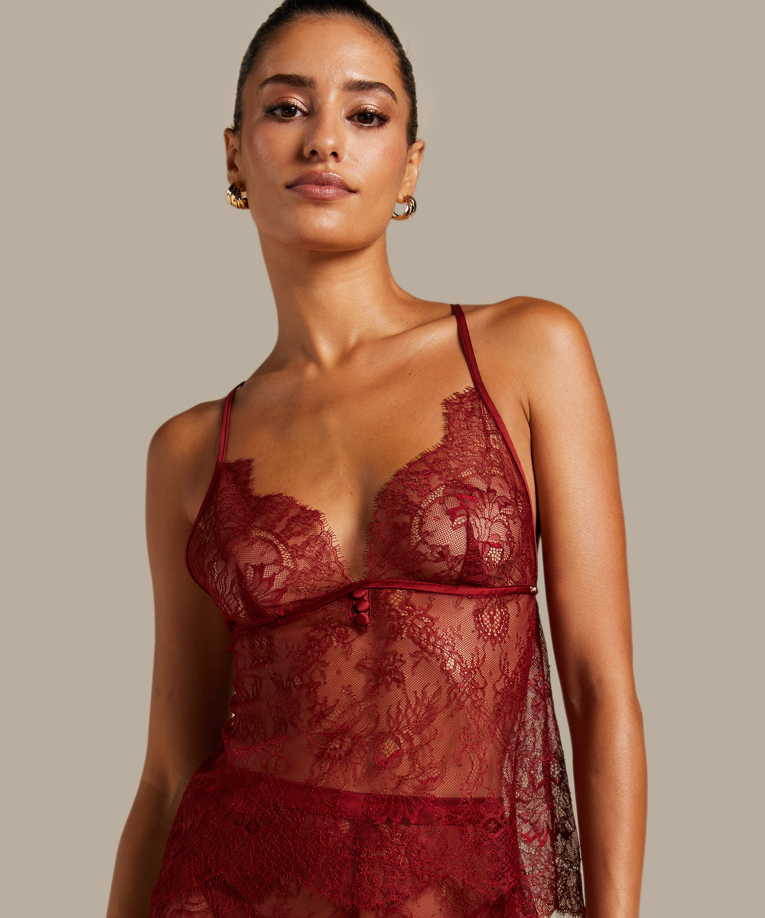 Cami Lace Delphine, R&oslash;d