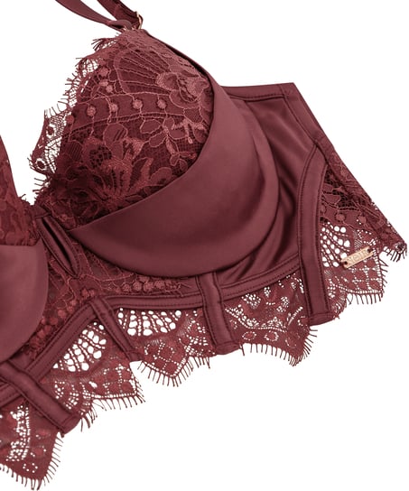 Zoe foret longline-BH med bøyle, Rød