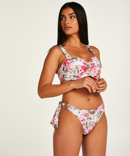 Tropical Bandeau bikinitopp med polstring, Hvit