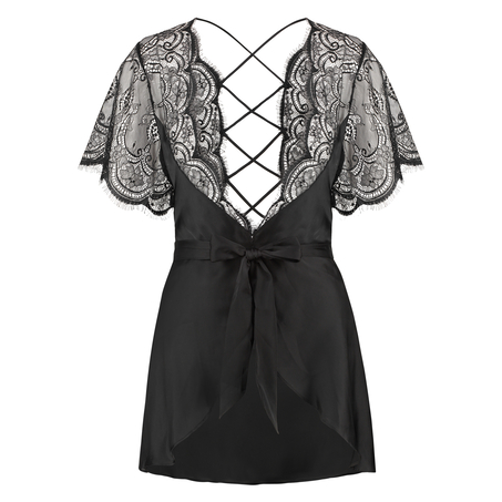 Coco satengkimono, Svart