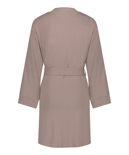 Ribbet kimono, Brun