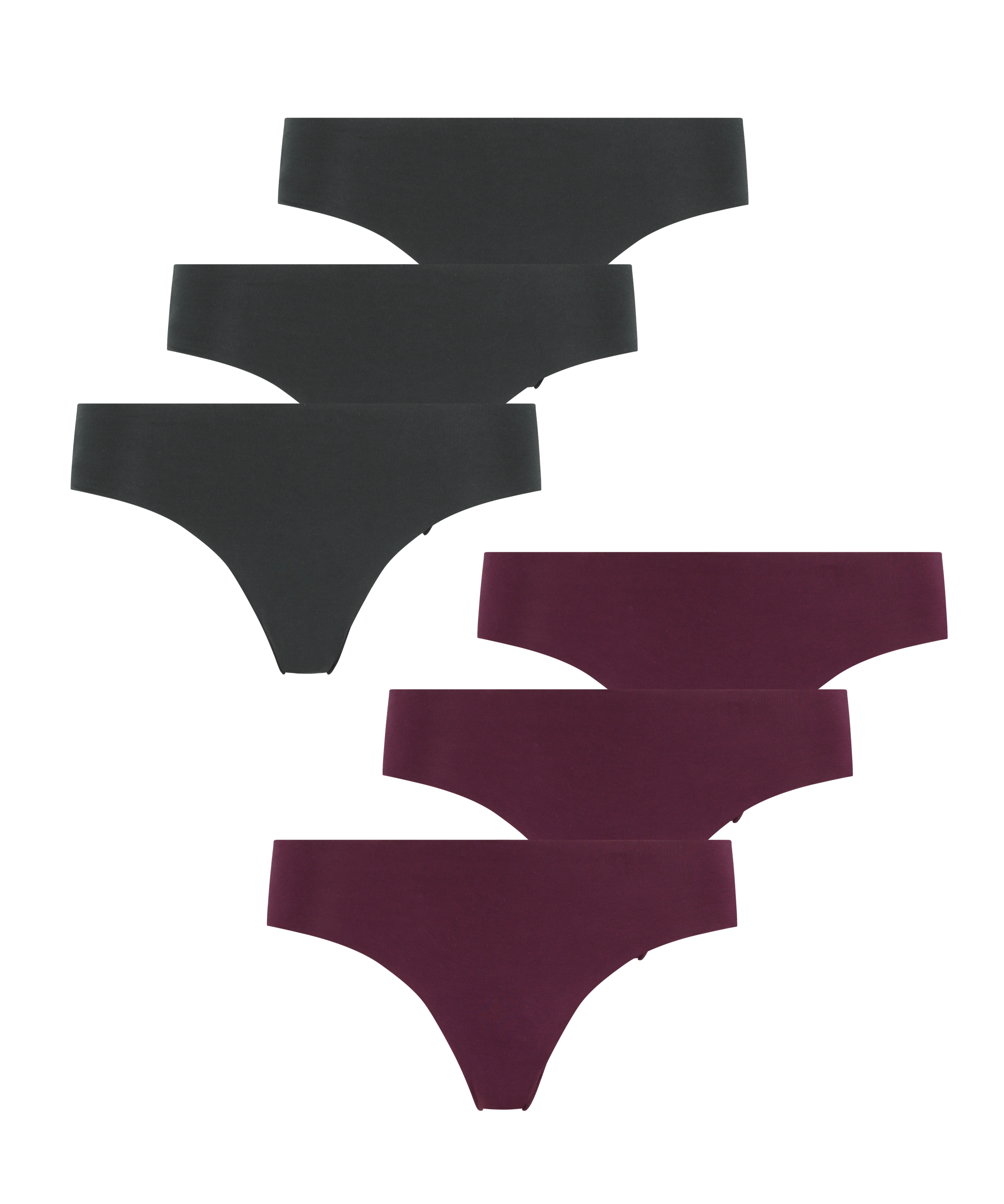 6-pakning usynlige brasilianske truser, Blå, main