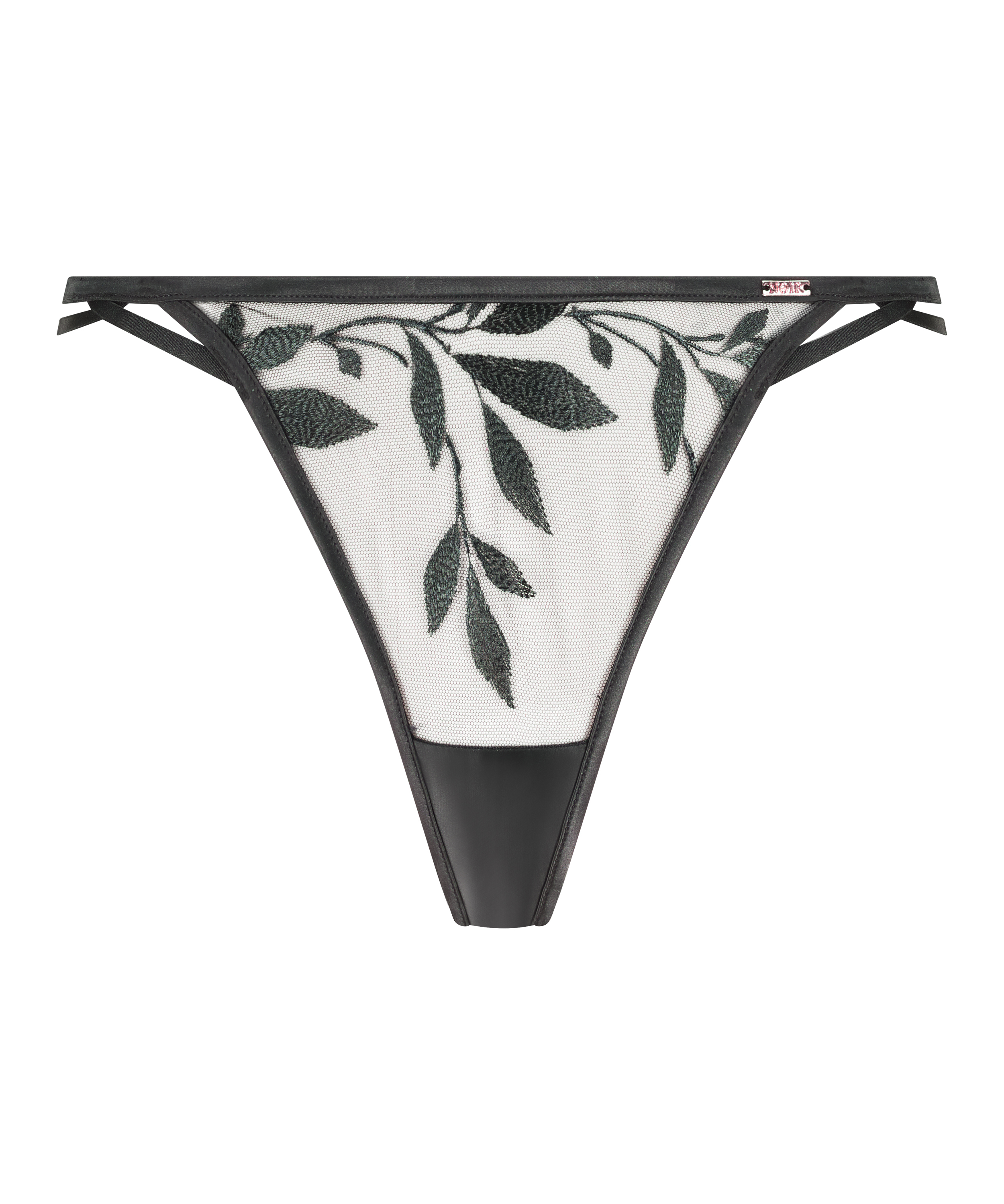 Domenica High Leg-thong, Svart, main