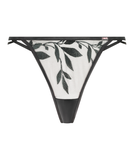 Domenica High Leg-thong, Svart