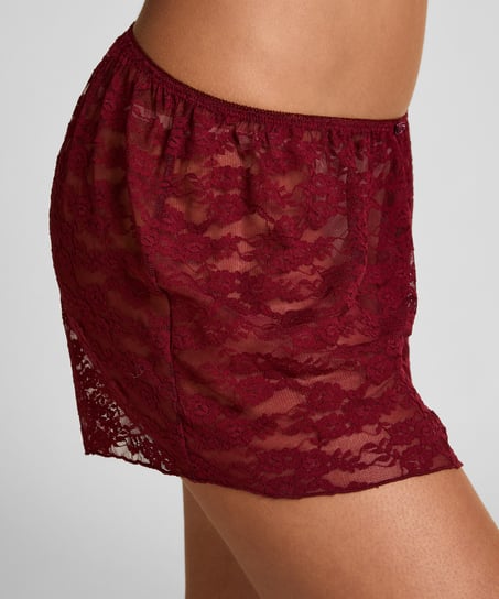 Short Allover Lace, R&oslash;d