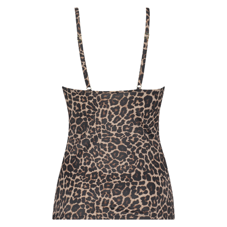 Leopard tankini, Beige
