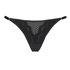 Duckie High Leg Tanga Thong, Svart