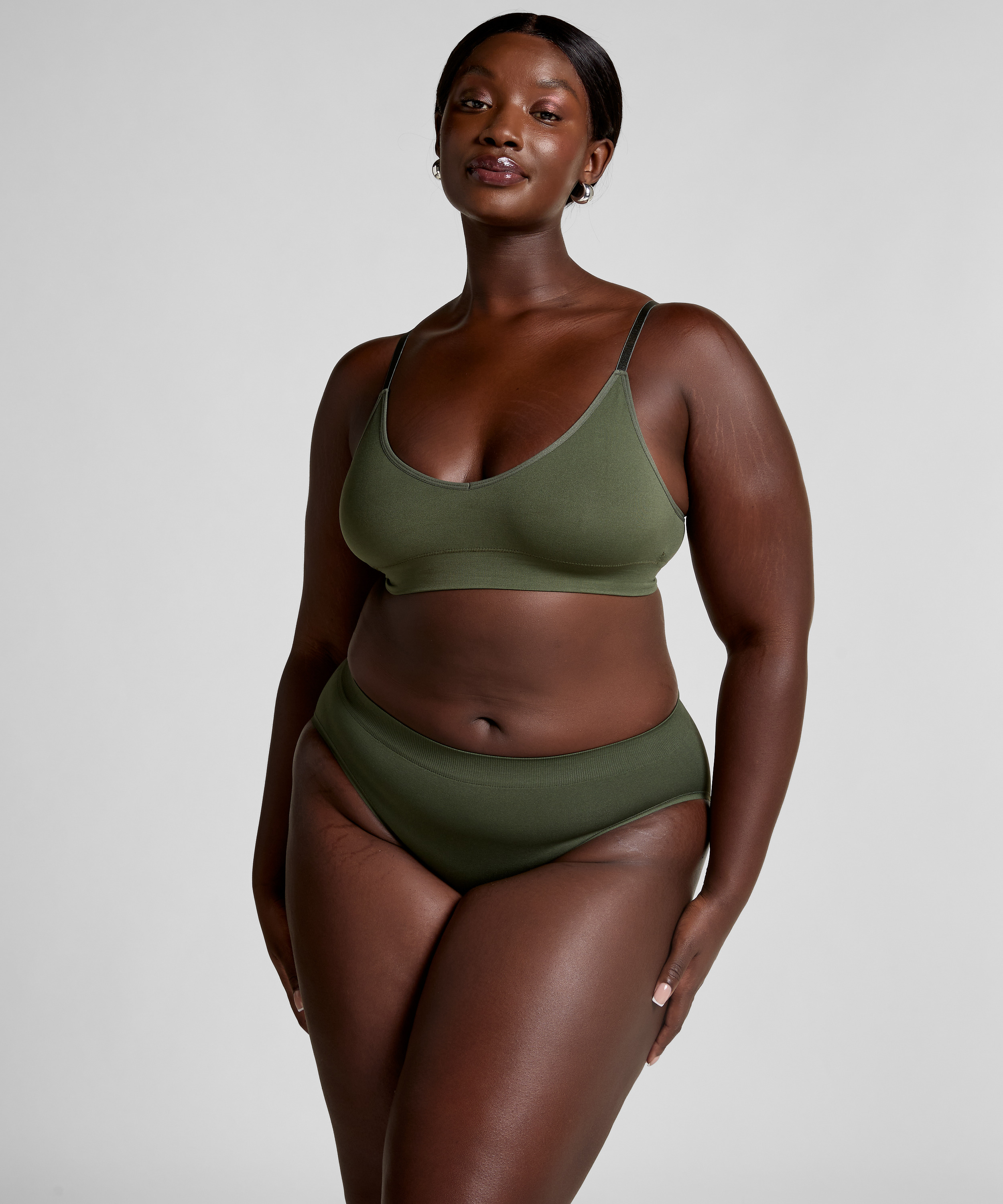 Dide Triangel-bralette, Grønn, main
