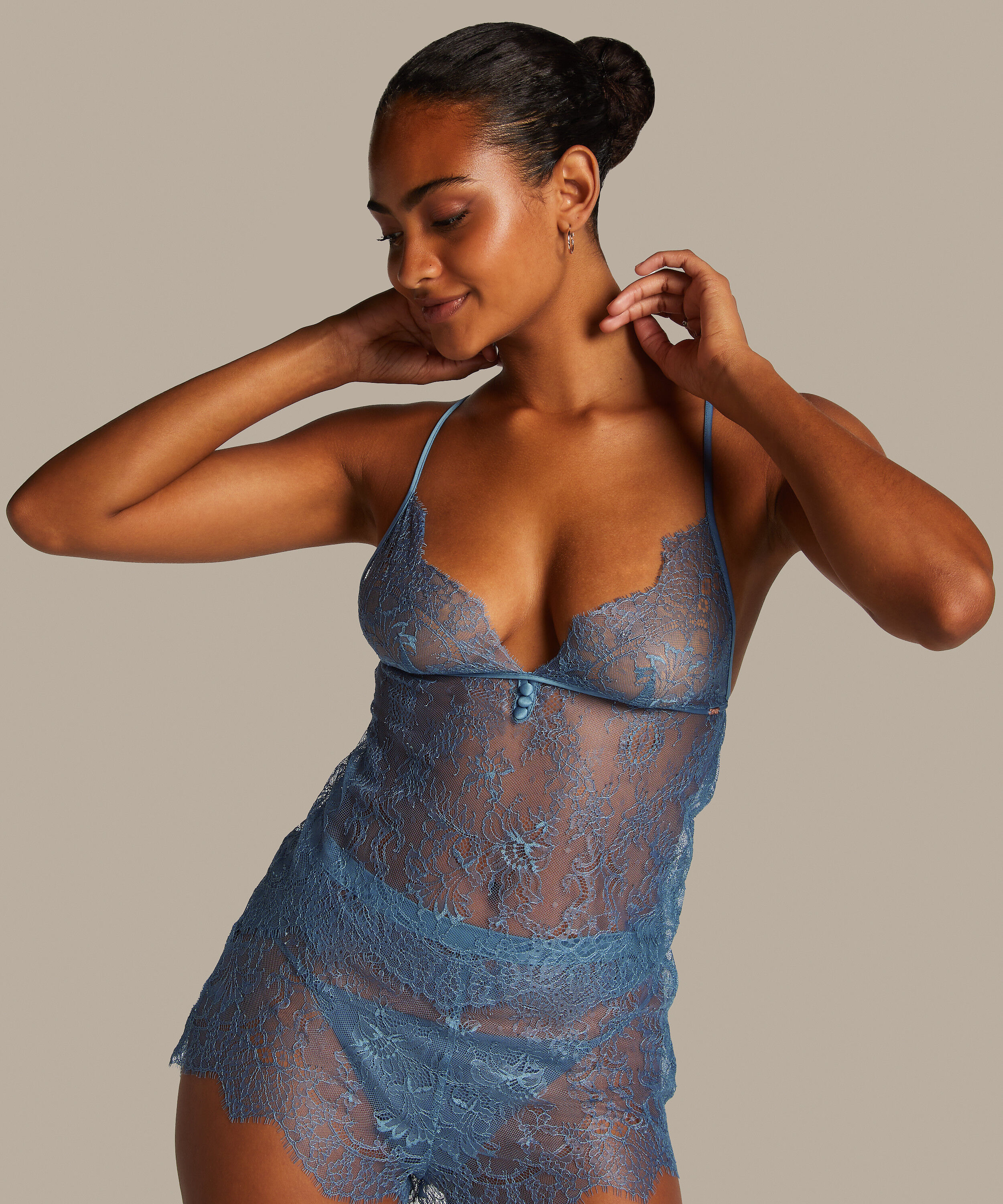 Cami Lace Delphine, Blå