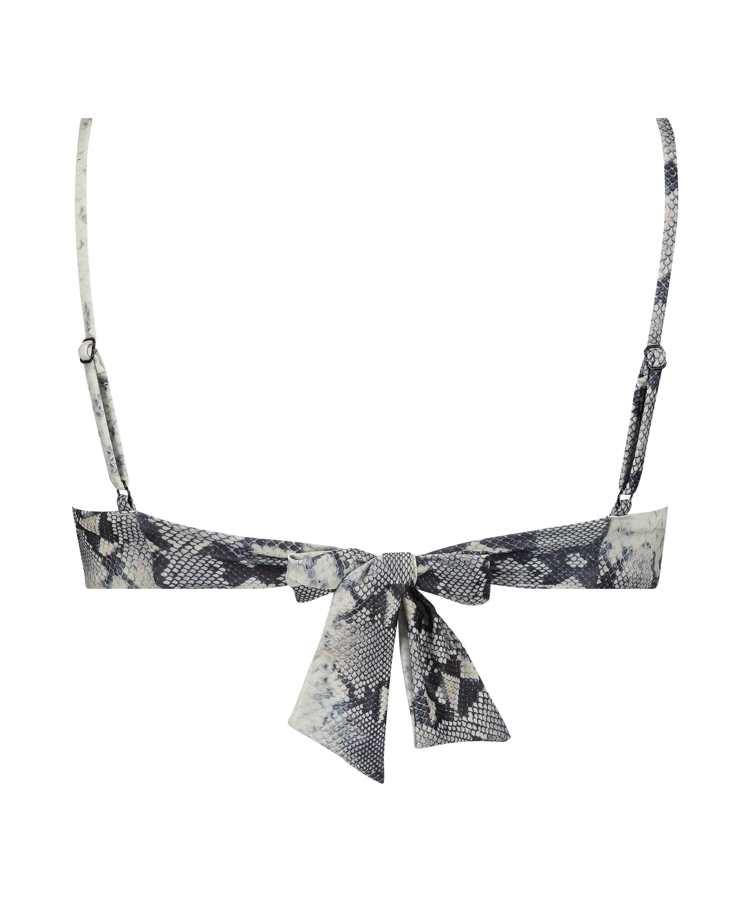 Snake uvattert bikinitopp med spiler, Svart, main