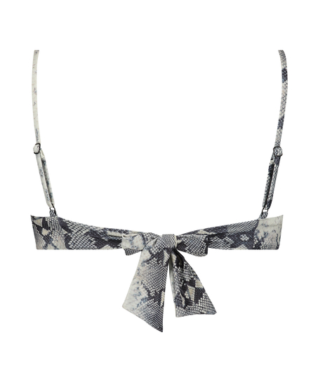 Snake uvattert bikinitopp med spiler, Svart