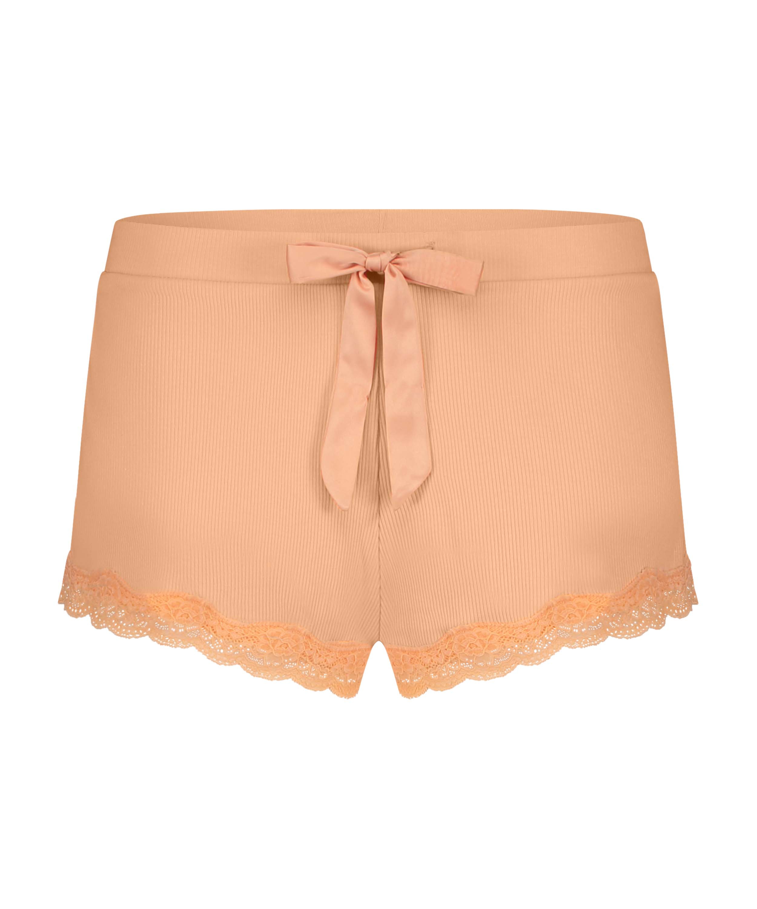 Ribbestrikker blondeshorts, Rosa, main