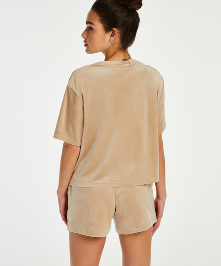Velours Pocket shorts, Beige