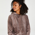 Hoodie Velours, Brun