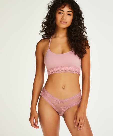 Brasiliansk truse V-shape Mesh, Rosa