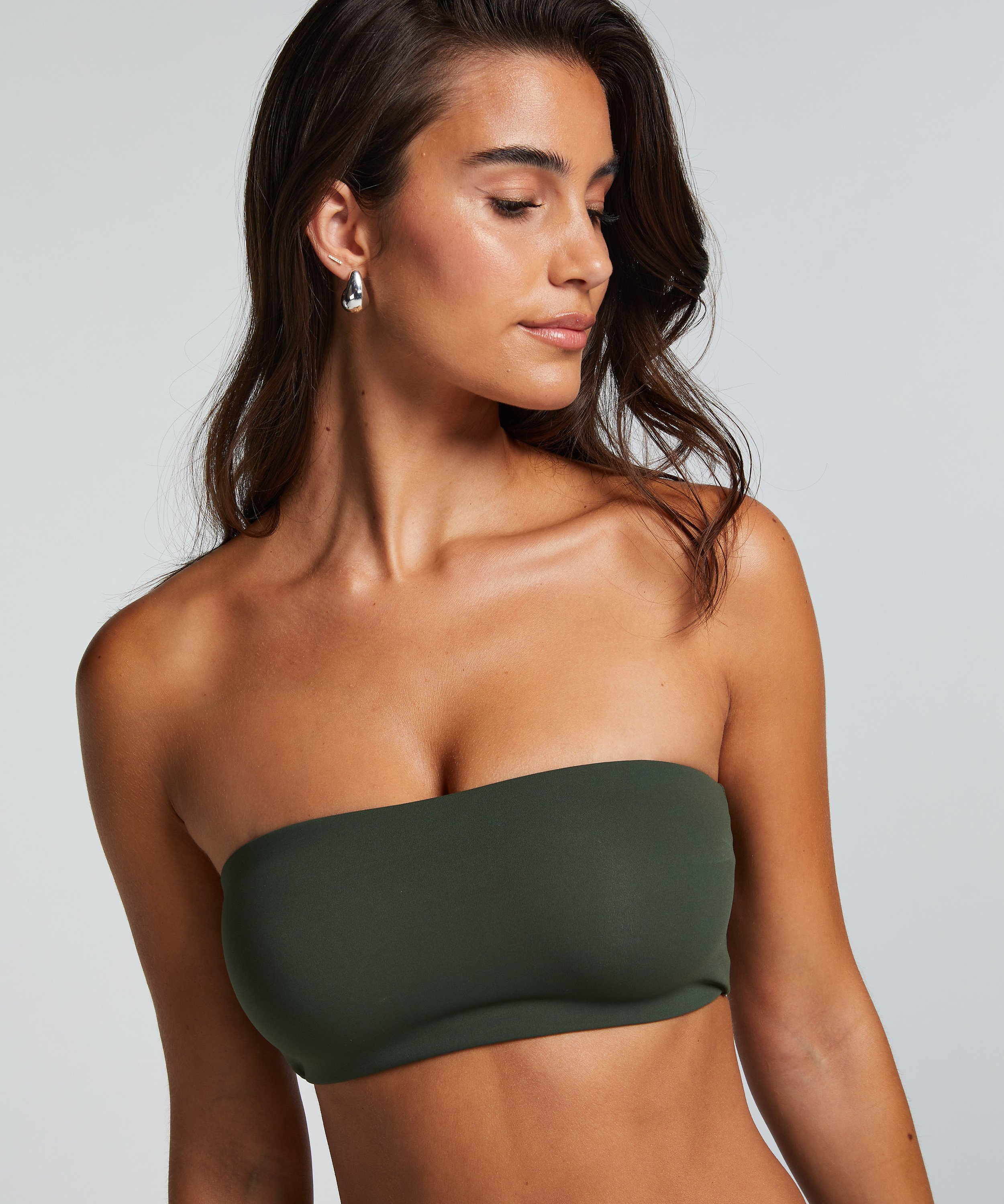 Bandeau Bralette Smooth, Grønn, main