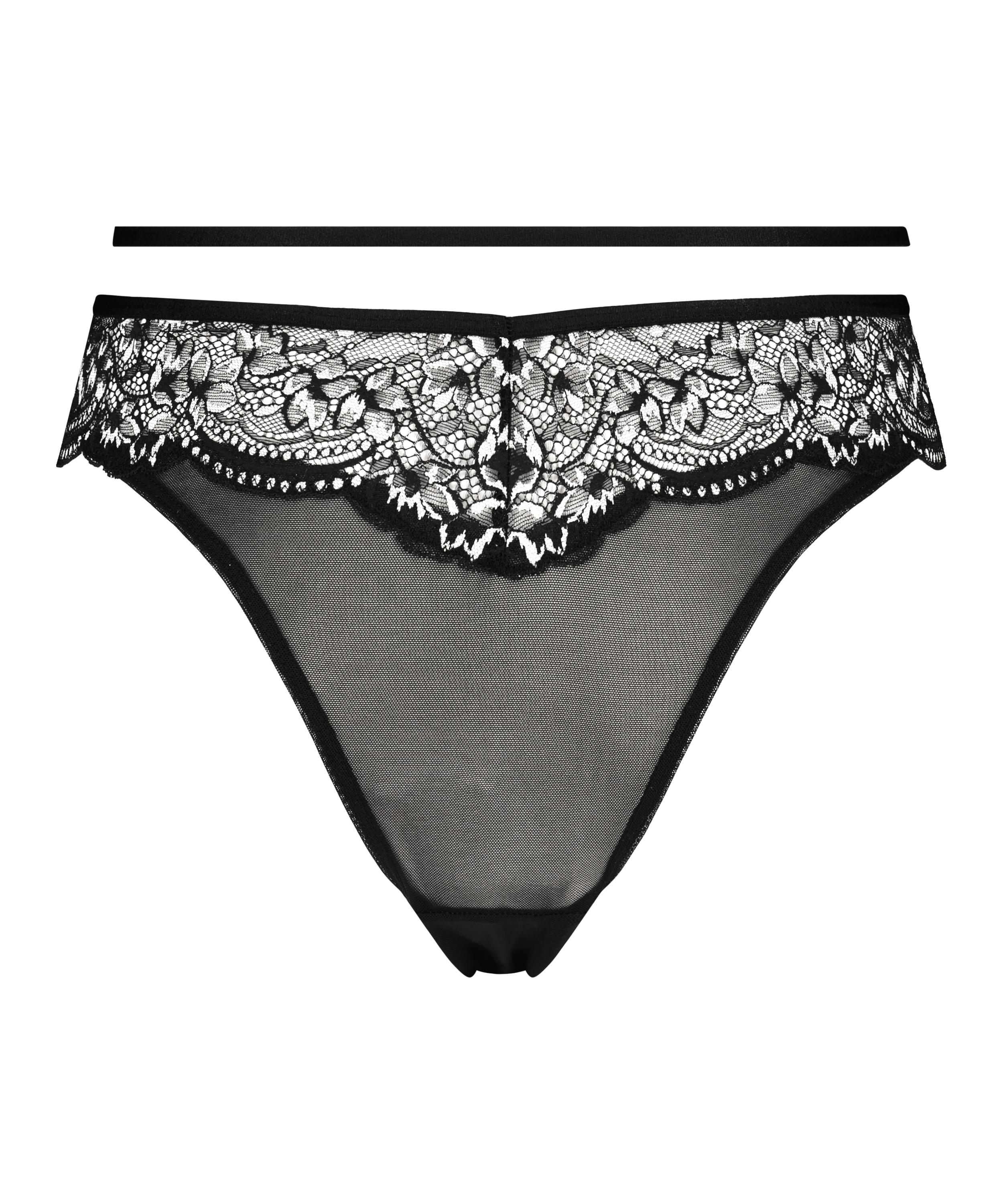 Brazilian-truse med h&oslash;yt snitt Kirsty, Svart, main