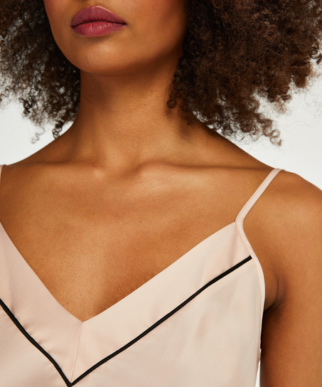 Bow satengtopp, Rosa