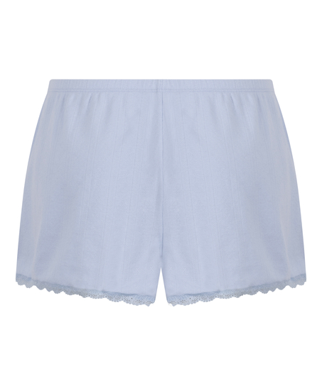 Pointelle shorts, Blå