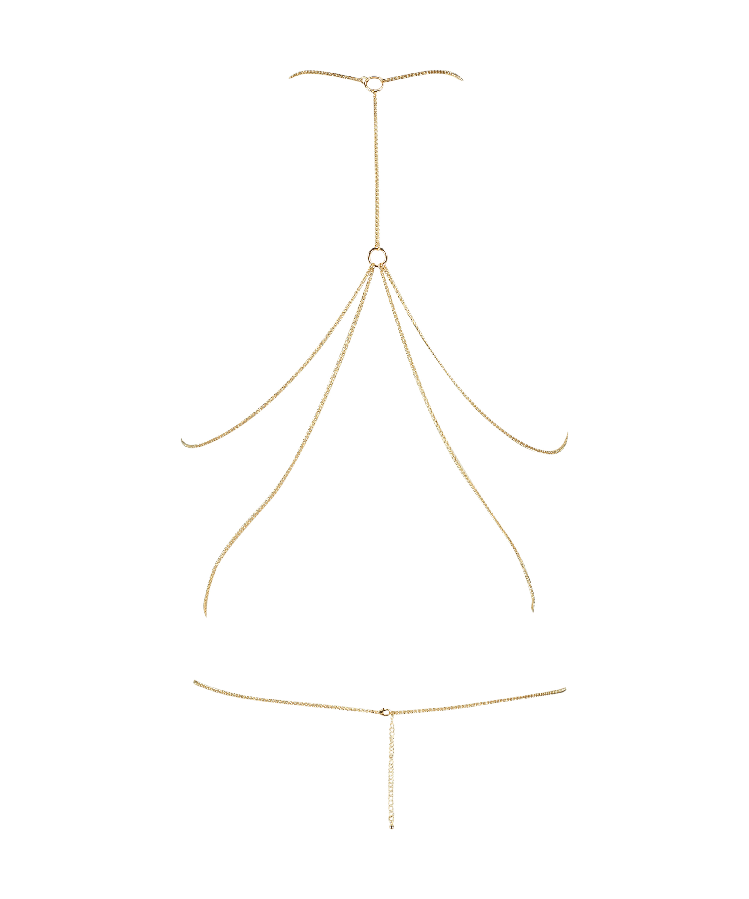 Mesh Bralette Metall, Gul, main