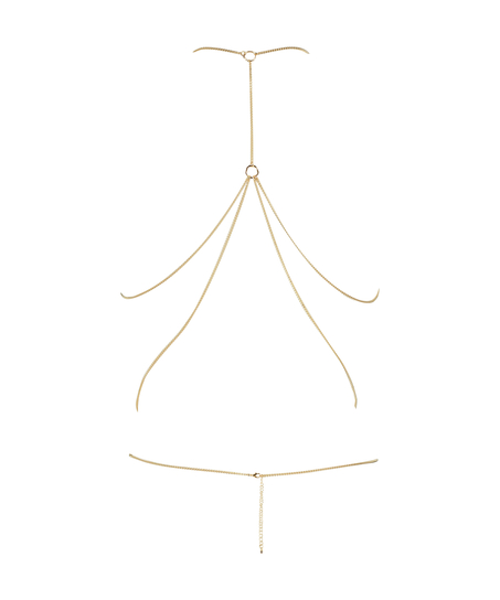 Mesh Bralette Metall, Gul