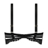 Vattert bh med bøyle longline push-up Desire, Svart