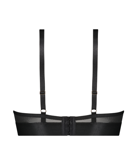 Uvattert bh med bøyle longline Pleasure, Svart
