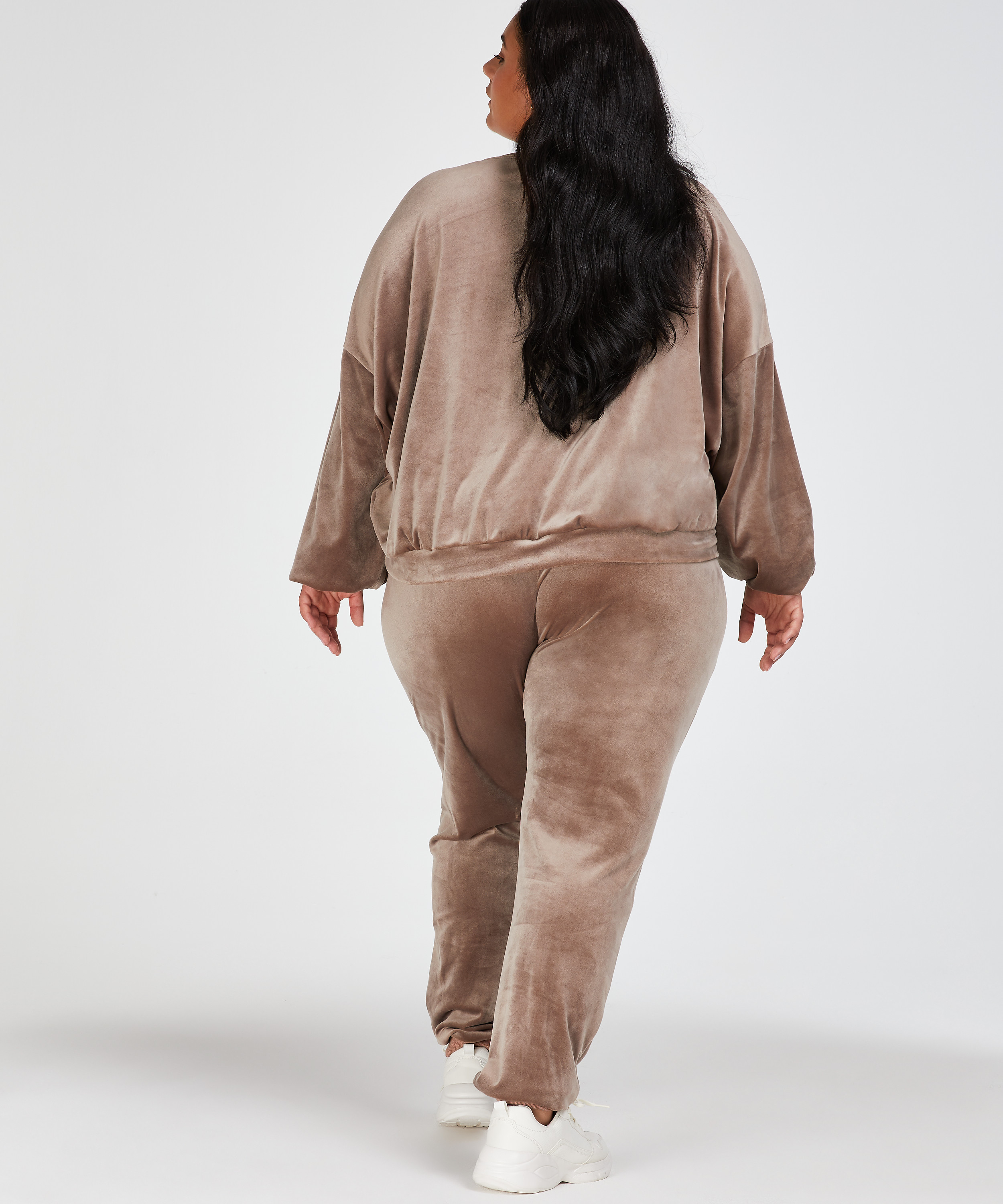 Lurex velurtopp, Brun, main