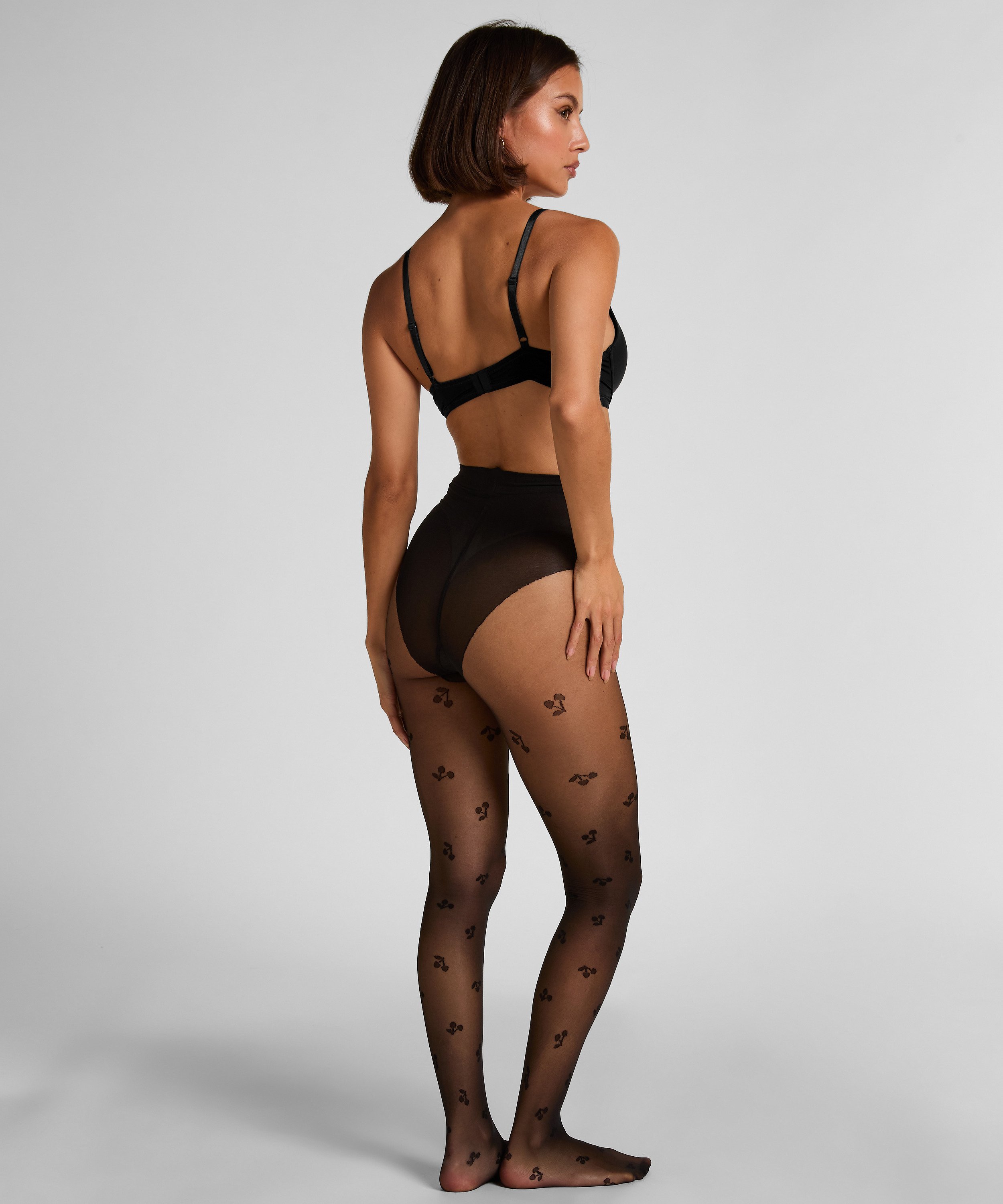 Panty 15 Denier-trykk, Svart, main