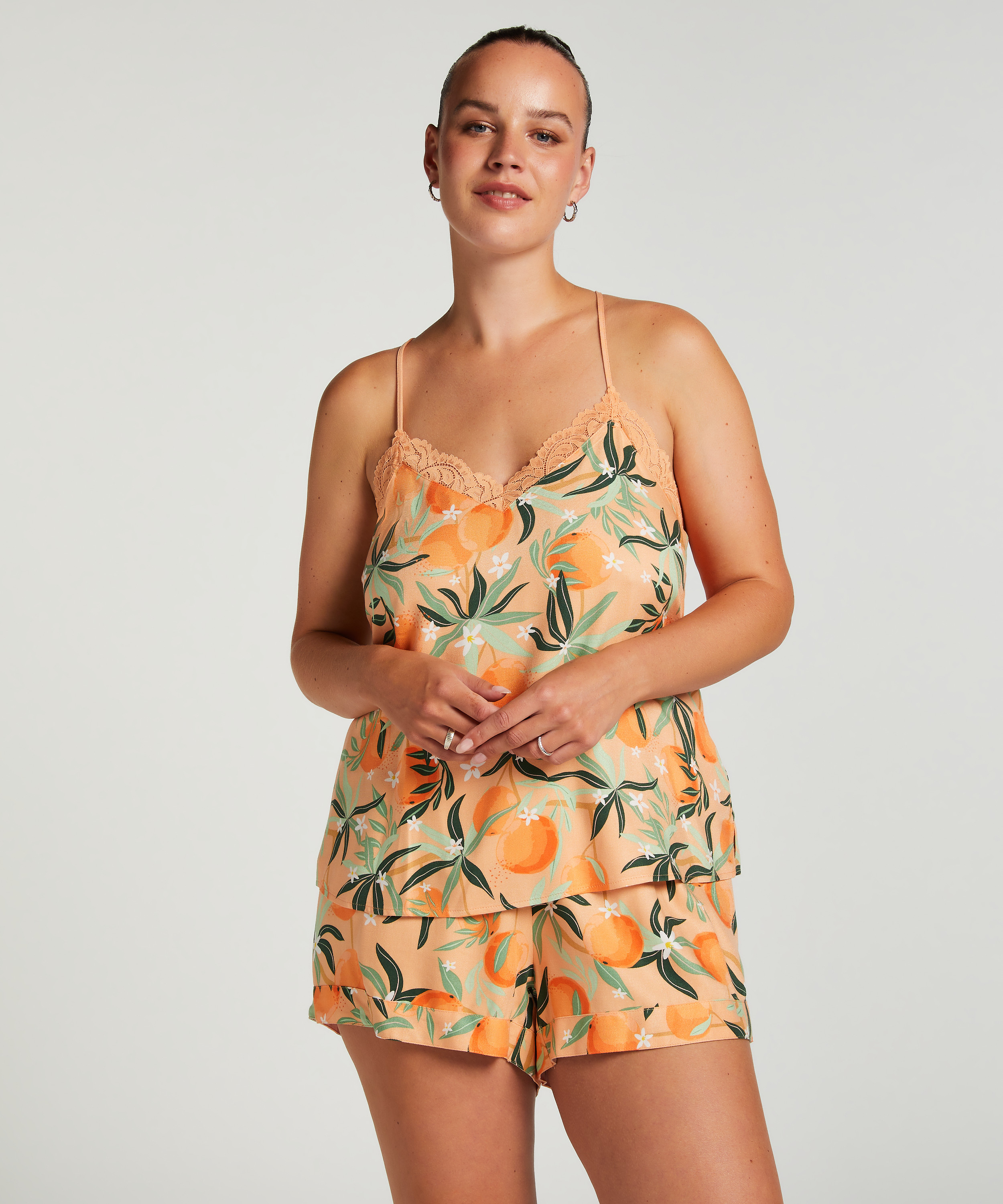 Cami-topp Woven Lace, Rosa, main