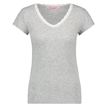 Top Rib V-Neck, Gr&aring;