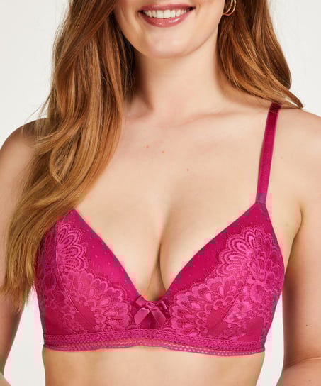 Vattert bh uten bøyle Bessie, Rosa