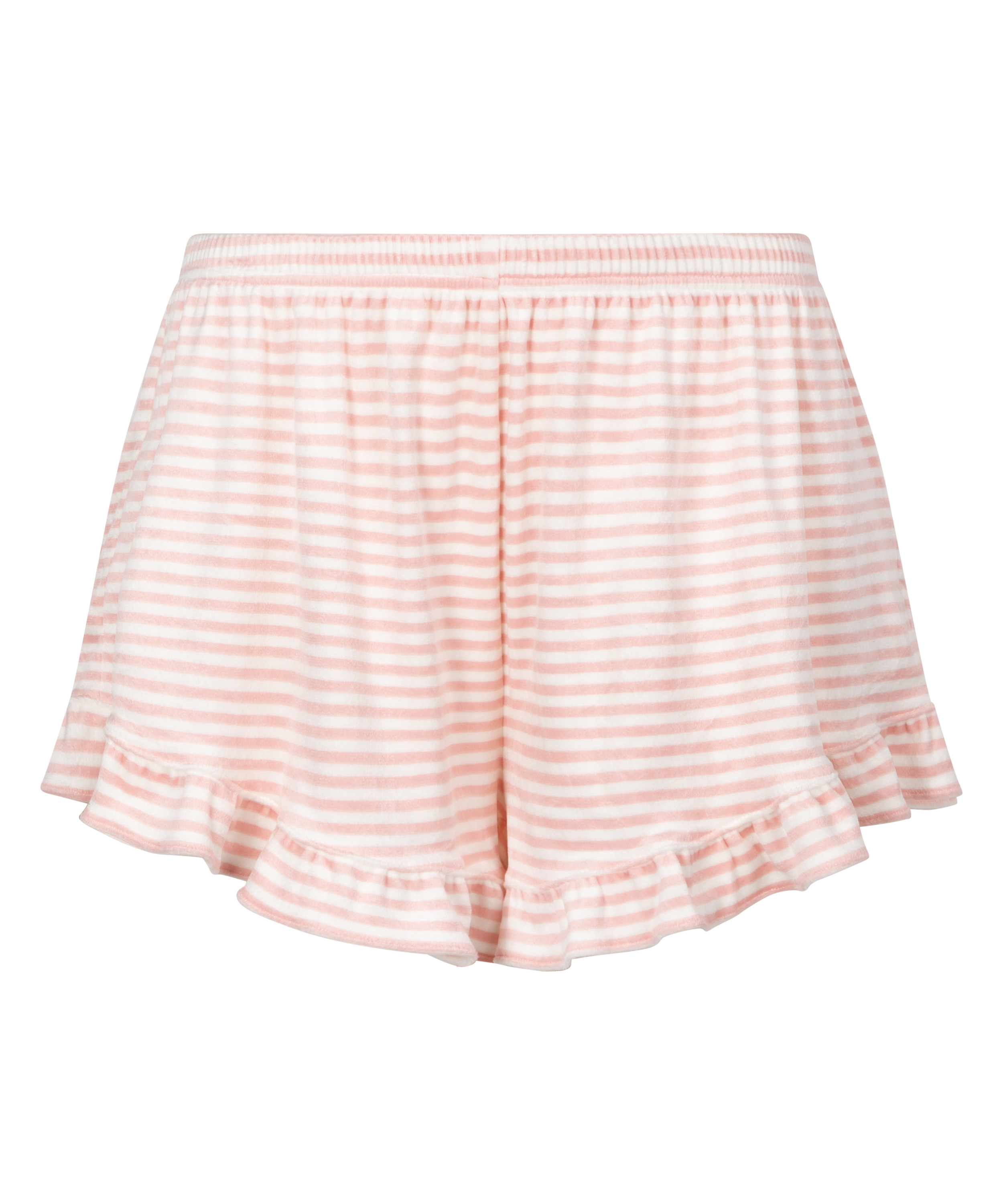 Shorts Velur med rysjer, Rosa, main
