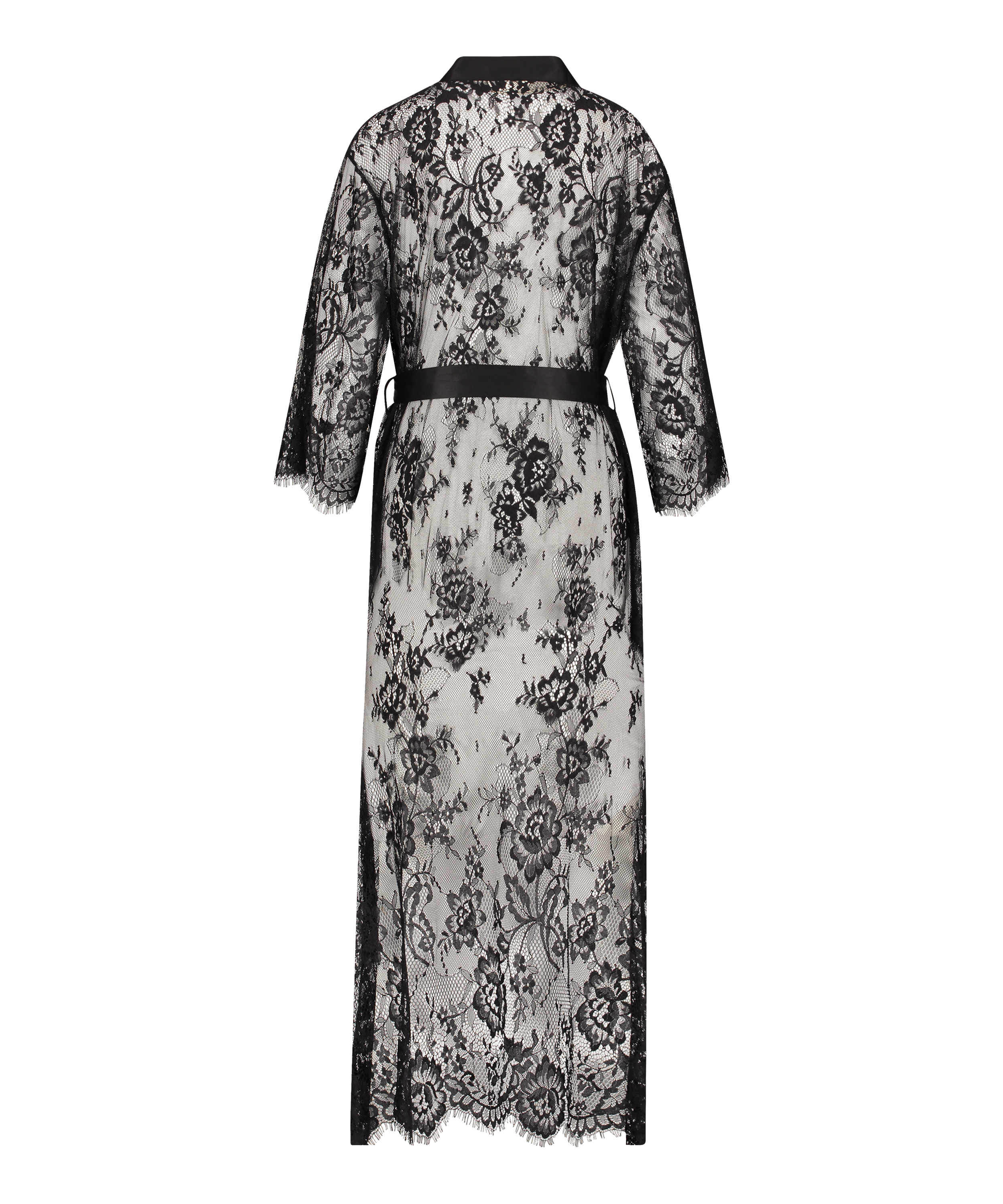 Kimono Allover Lace, Svart, main